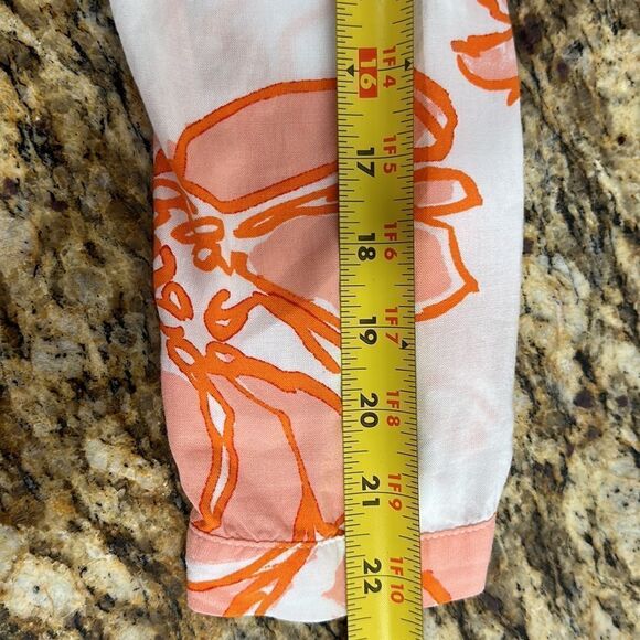 Maeve By Anthropologie Pintucked Floral Long Sleeve Button Down Shirt Size S - Picture 10 of 11